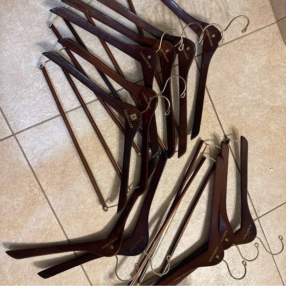 Nordstrom Wooden pant jacket Hangers Set x 11 pcs - Picture 1 of 6